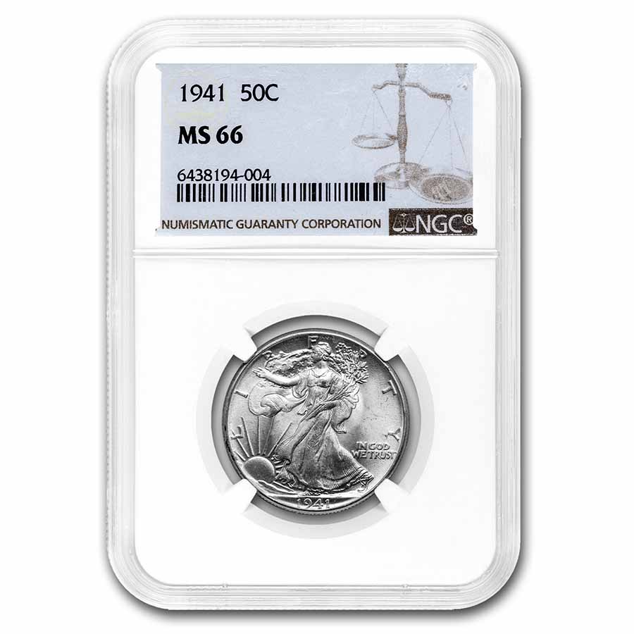 Buy 1941 Walking Liberty Half Dollar MS-66 NGC