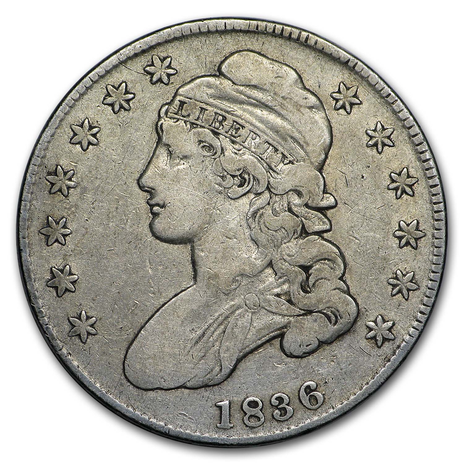 Buy 1836 Bust Half Dollar Fine (Lettered Edge)