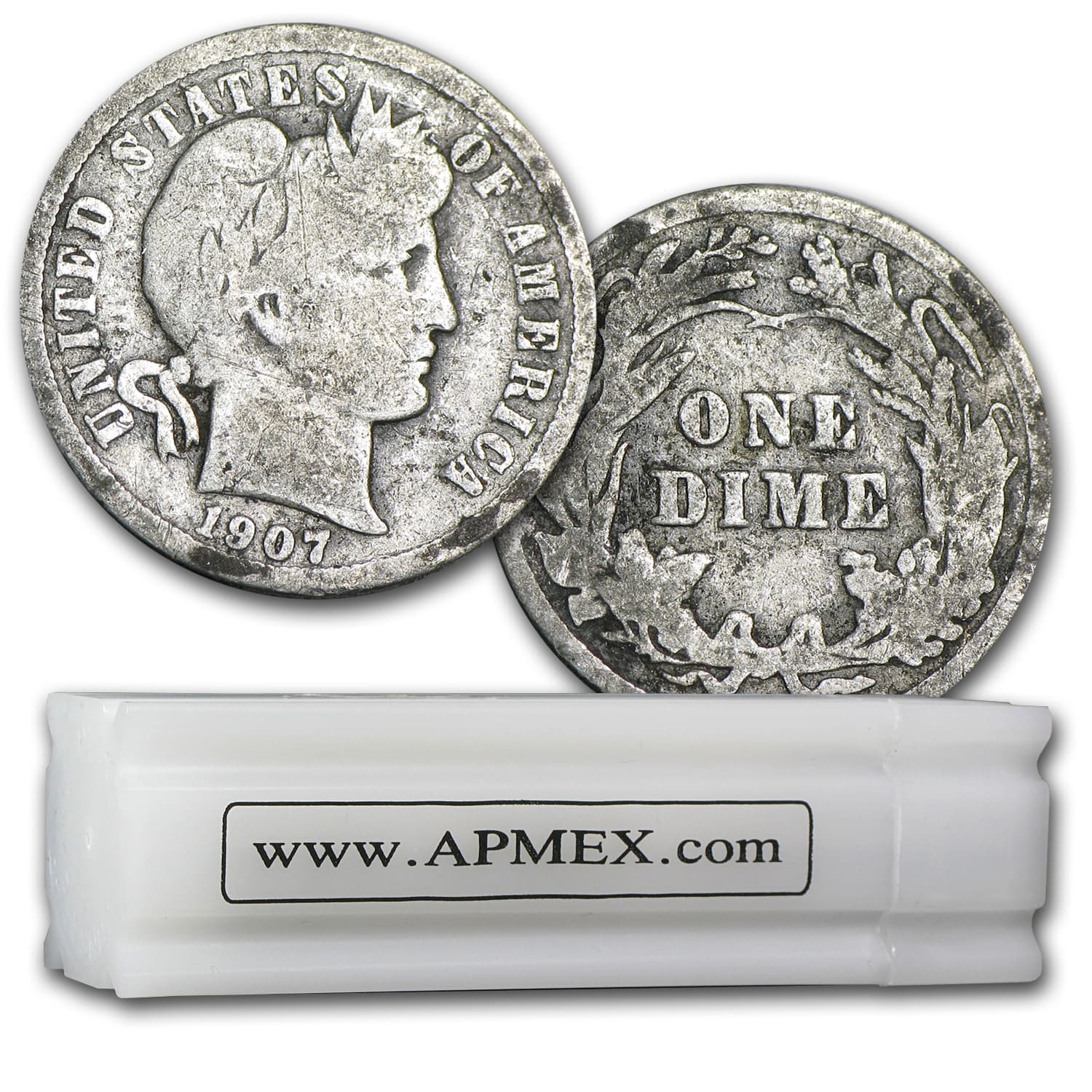 Buy 90% Silver Barber Dimes 50-Coin Roll Good/Better - Click Image to Close