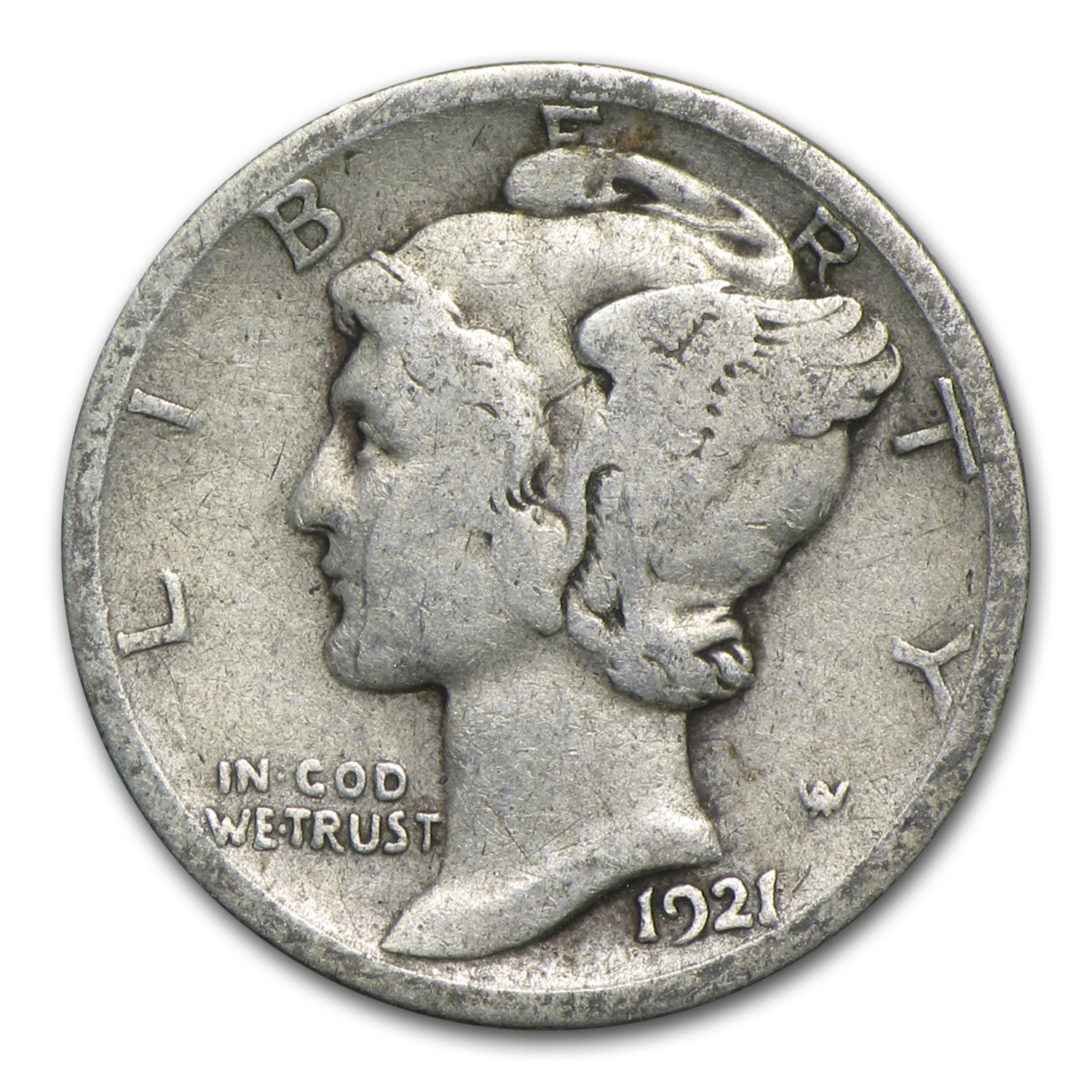 Buy 1921-D Mercury Dime VG