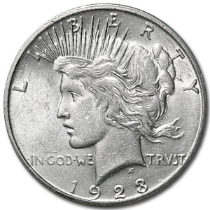 Buy 1923-S Peace Dollar AU-58