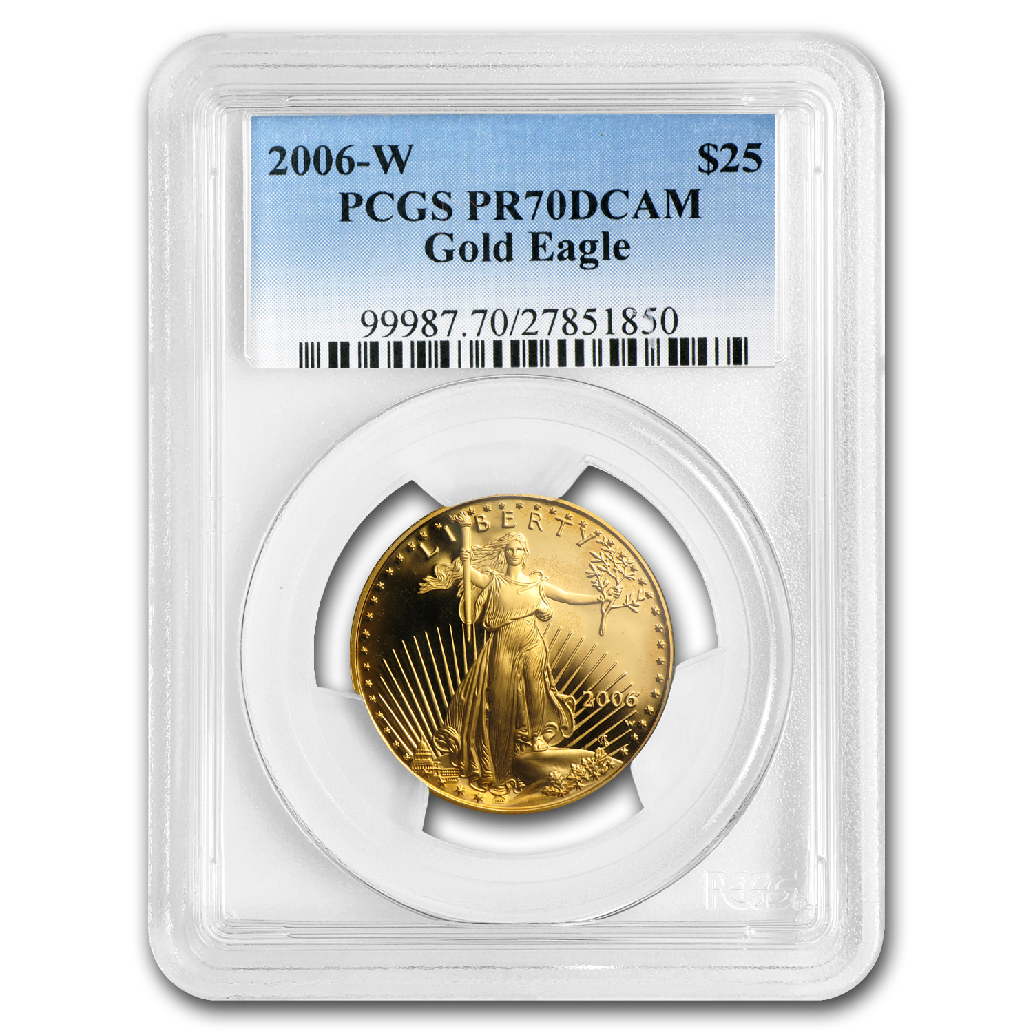 Buy 2006-W 1/2 oz Proof American Gold Eagle PR-70 PCGS
