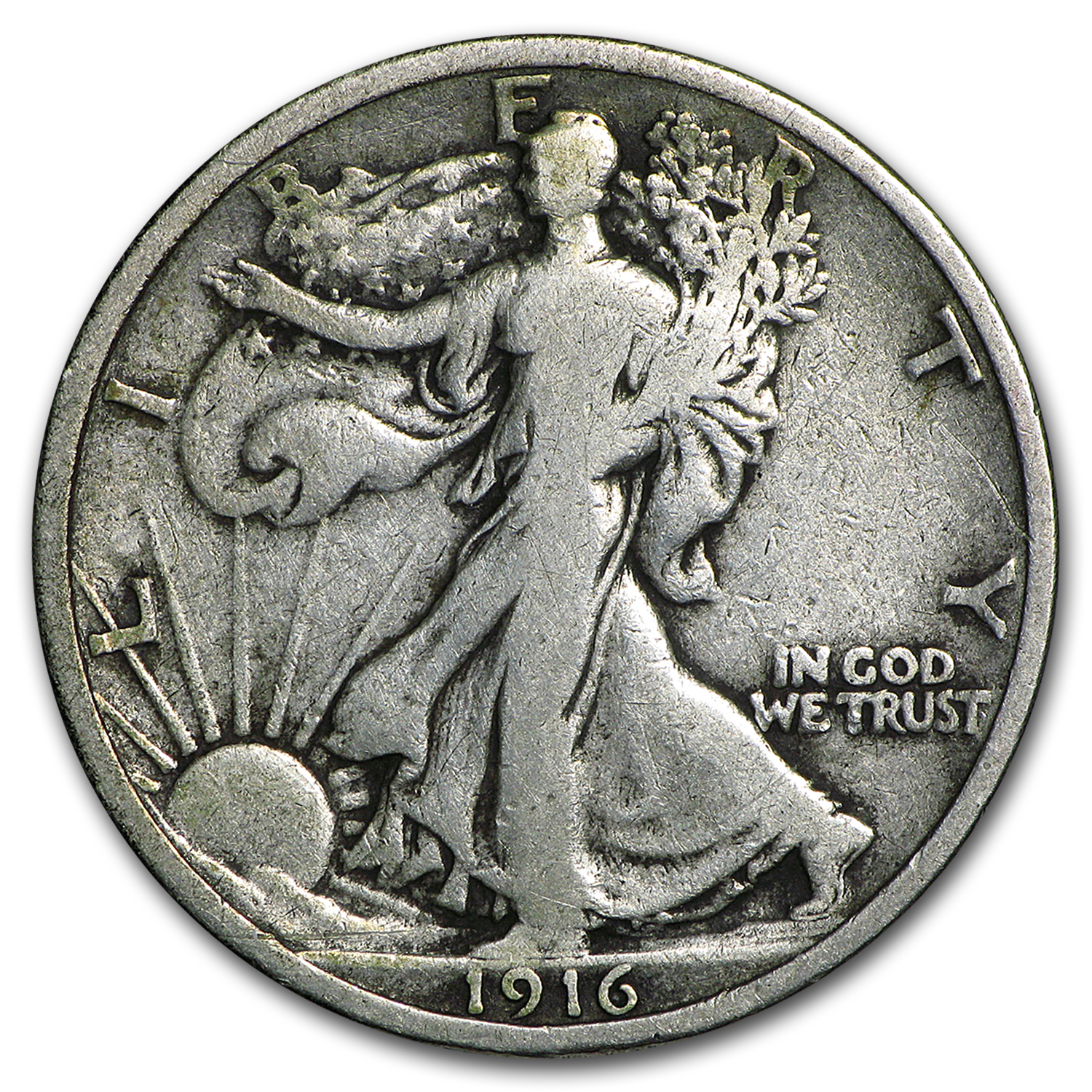 Buy 1916 Walking Liberty Half Dollar Fine