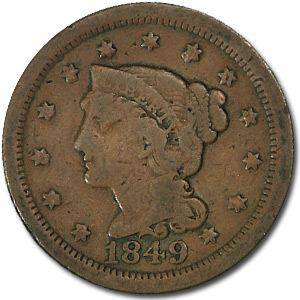 Buy 1849 Large Cent VG