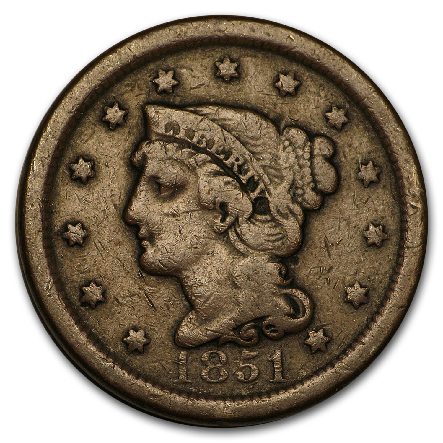 Buy 1851 Large Cent Fine
