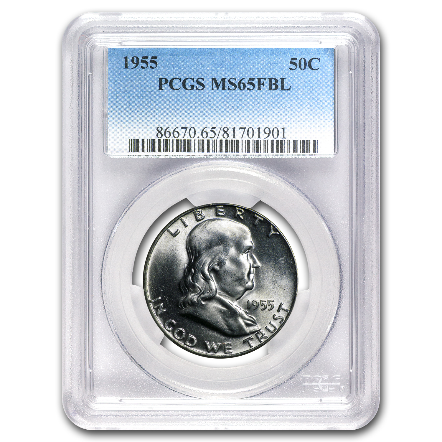 Buy 1955 Franklin Half Dollar MS-65 PCGS (FBL)