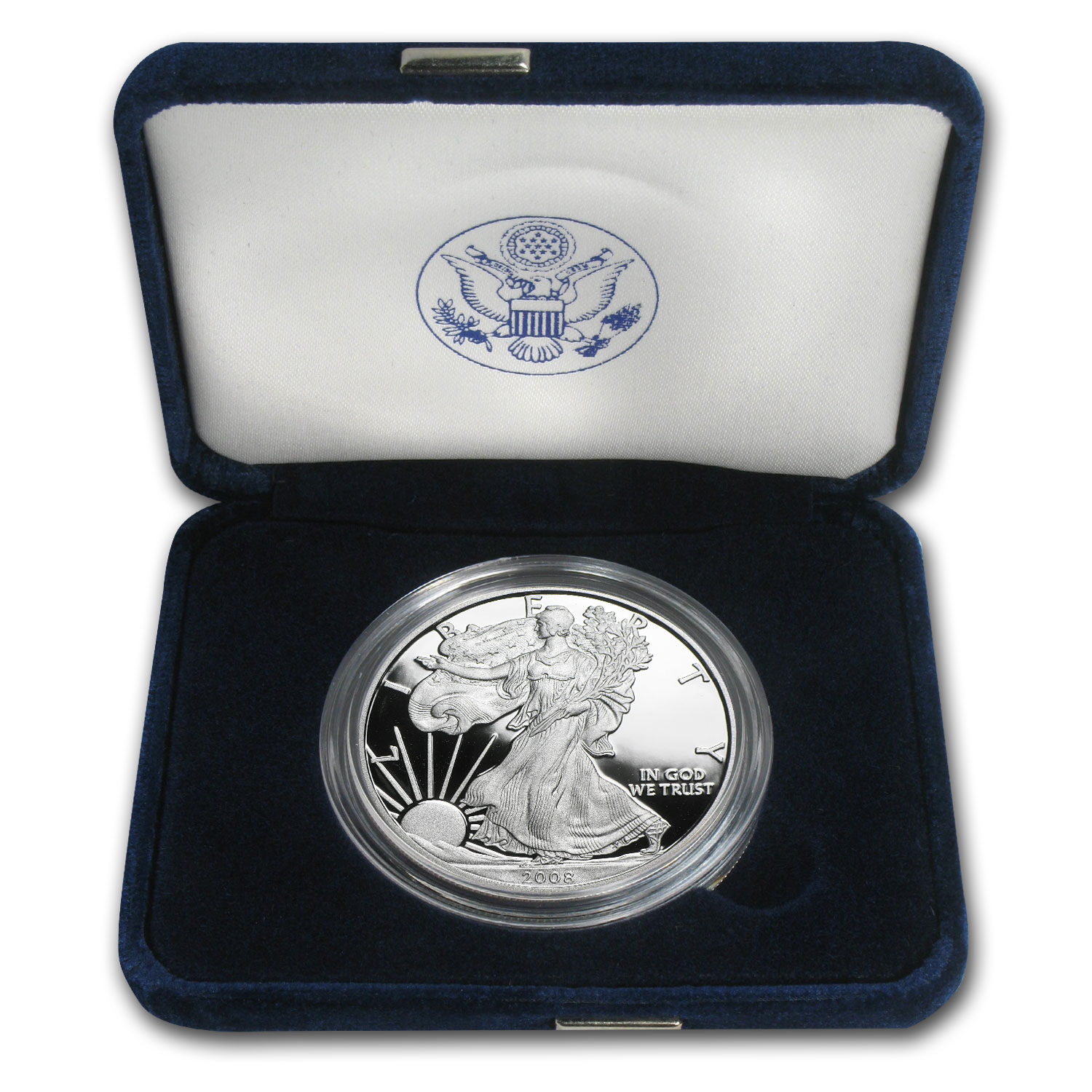 Buy 2008-W 1 oz Proof American Silver Eagle (w/Box & COA)