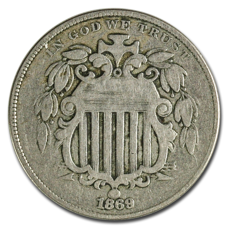 Buy 1869 Shield Nickel Fine