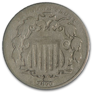 Buy 1870 Shield Nickel VG