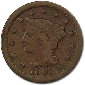 Buy 1853 Large Cent VG