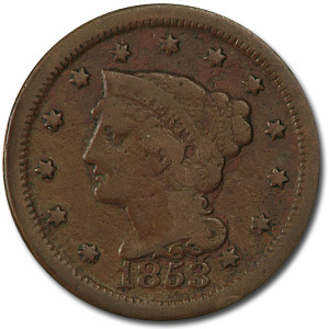 Buy 1853 Large Cent VG