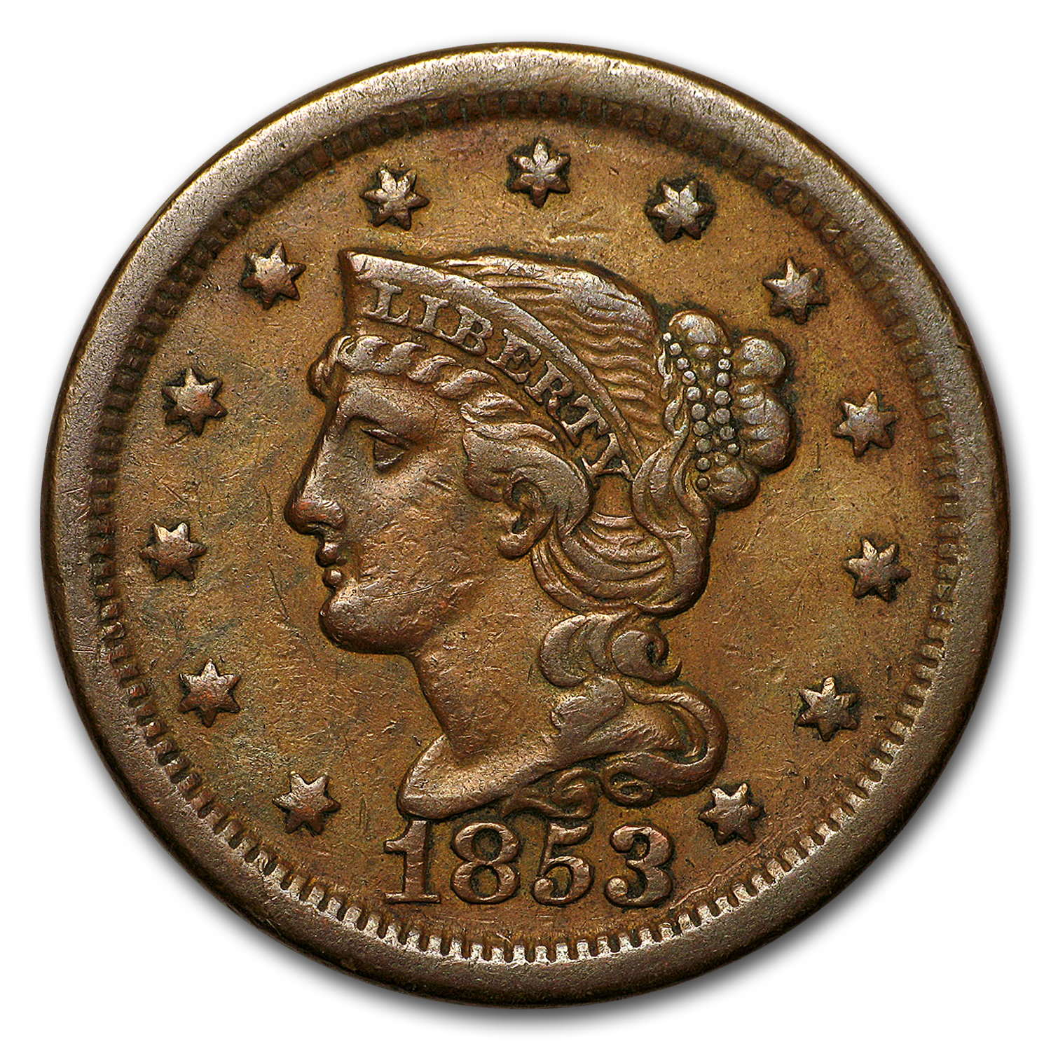 Buy 1853 Large Cent XF