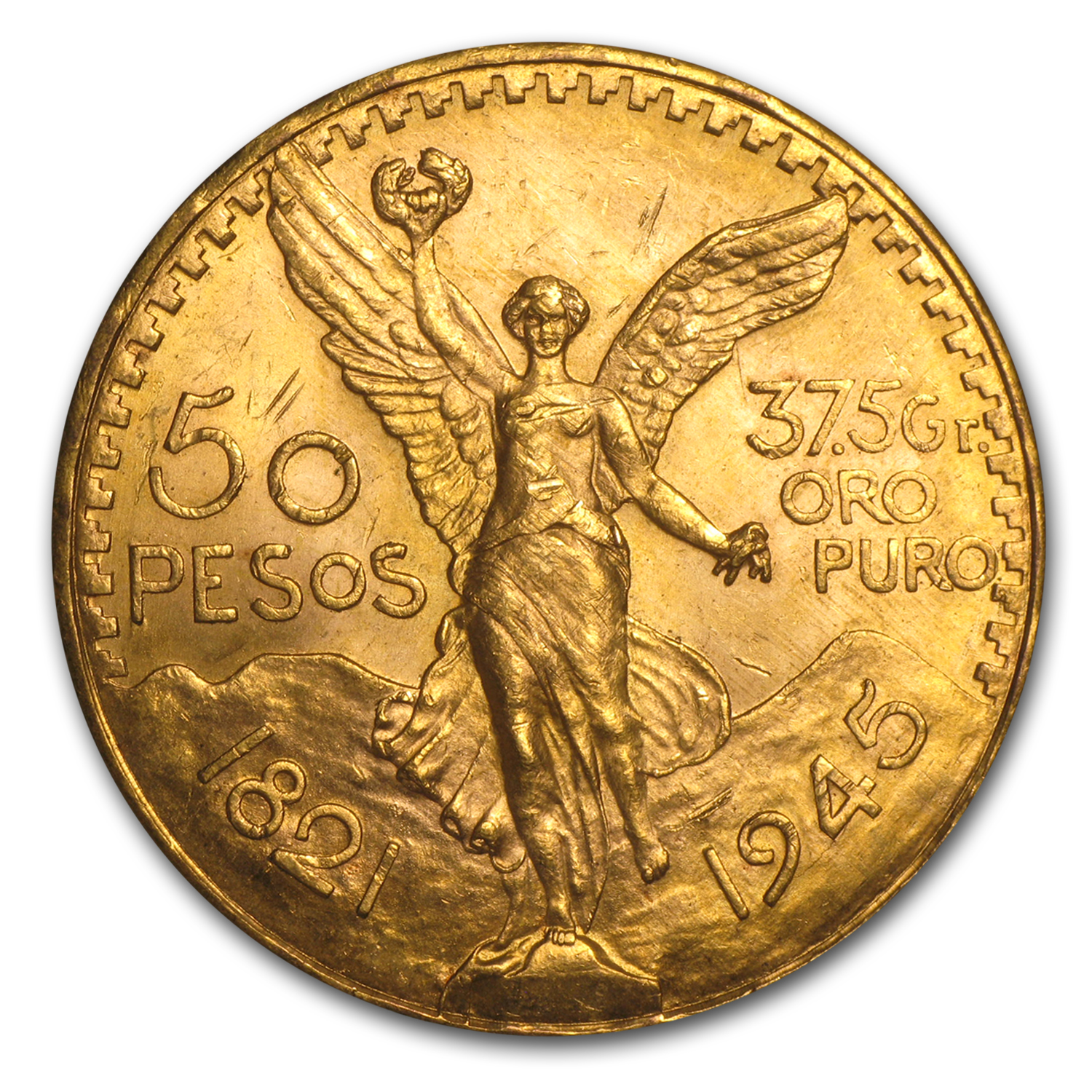 Buy 1945 Mexico Gold 50 Pesos BU