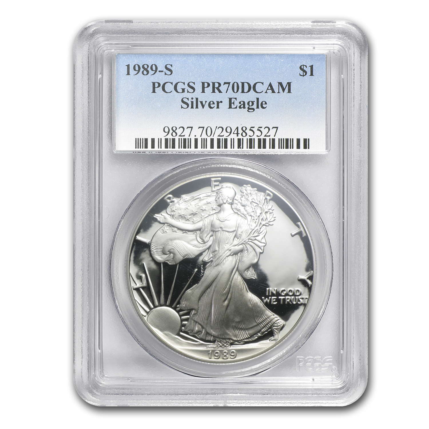 Buy 1989-S Proof American Silver Eagle PR-70 PCGS