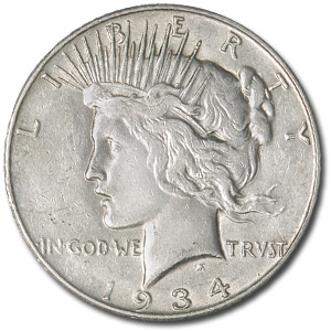 Buy 1934-S Peace Dollar AU Details (Cleaned)