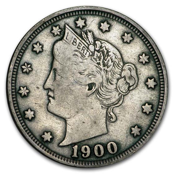 Buy 1900 Liberty Head V Nickel Fine