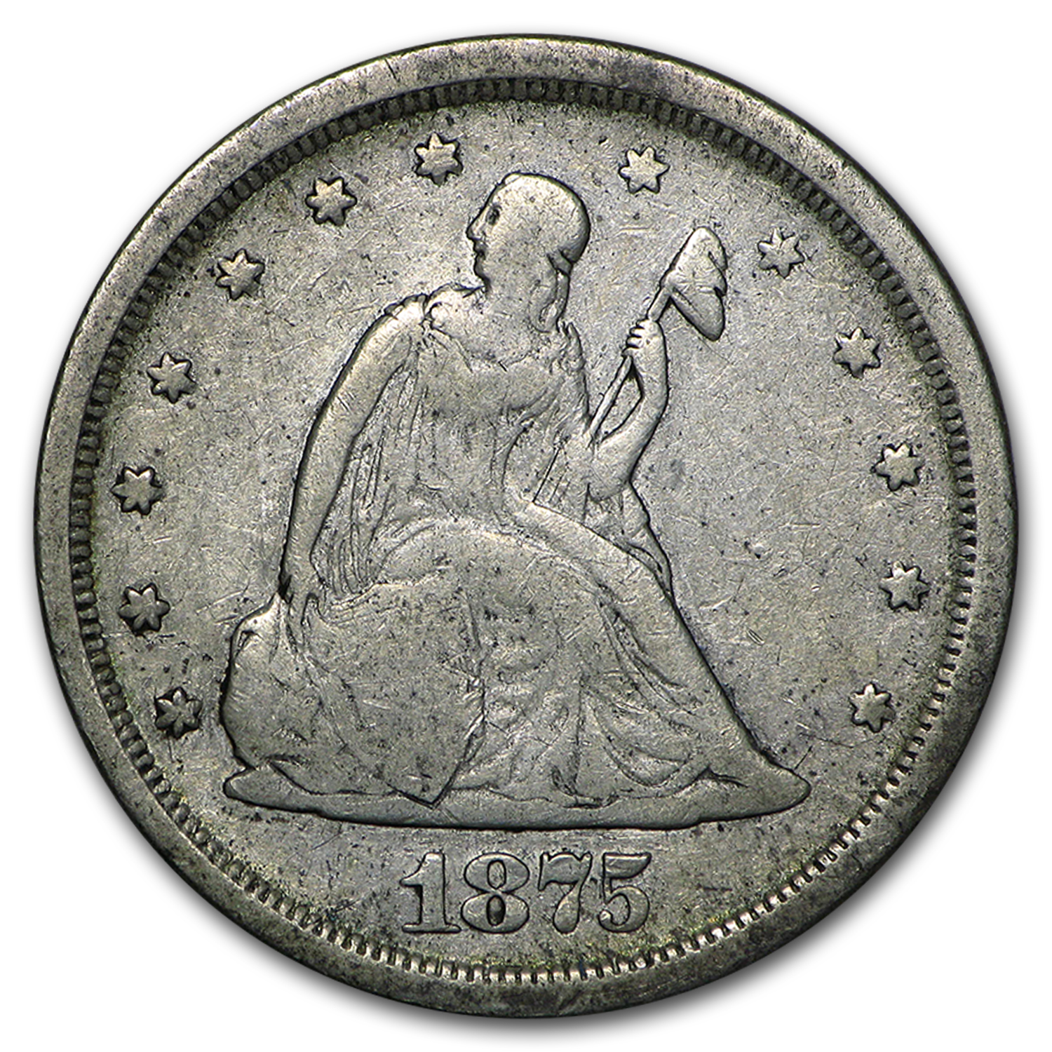 Buy 1875-S Twenty Cent Piece Fine - Click Image to Close