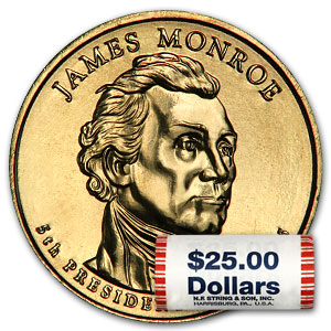 Buy 2008-D James Monroe 25-Coin Presidential Dollar Roll