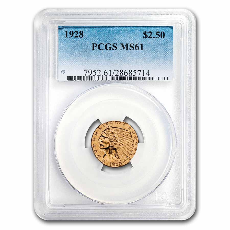 Buy 1928 $2.50 Indian Gold Quarter Eagle MS-61 PCGS