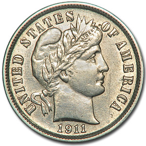 Buy 1911 Barber Dime AU