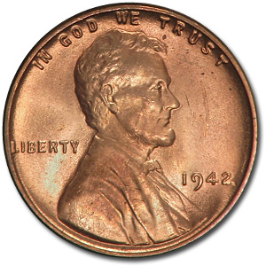 Buy 1942 Lincoln Cent BU (Red)