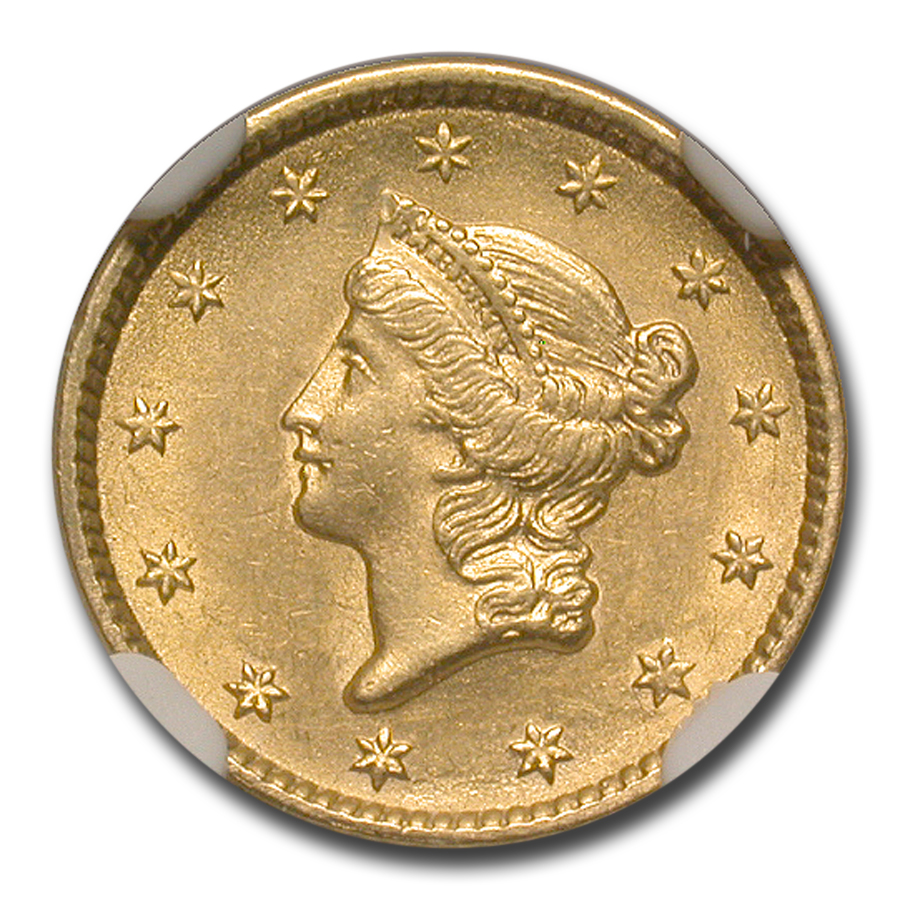Buy 1851 $1 Liberty Head Gold AU-58 NGC - Click Image to Close