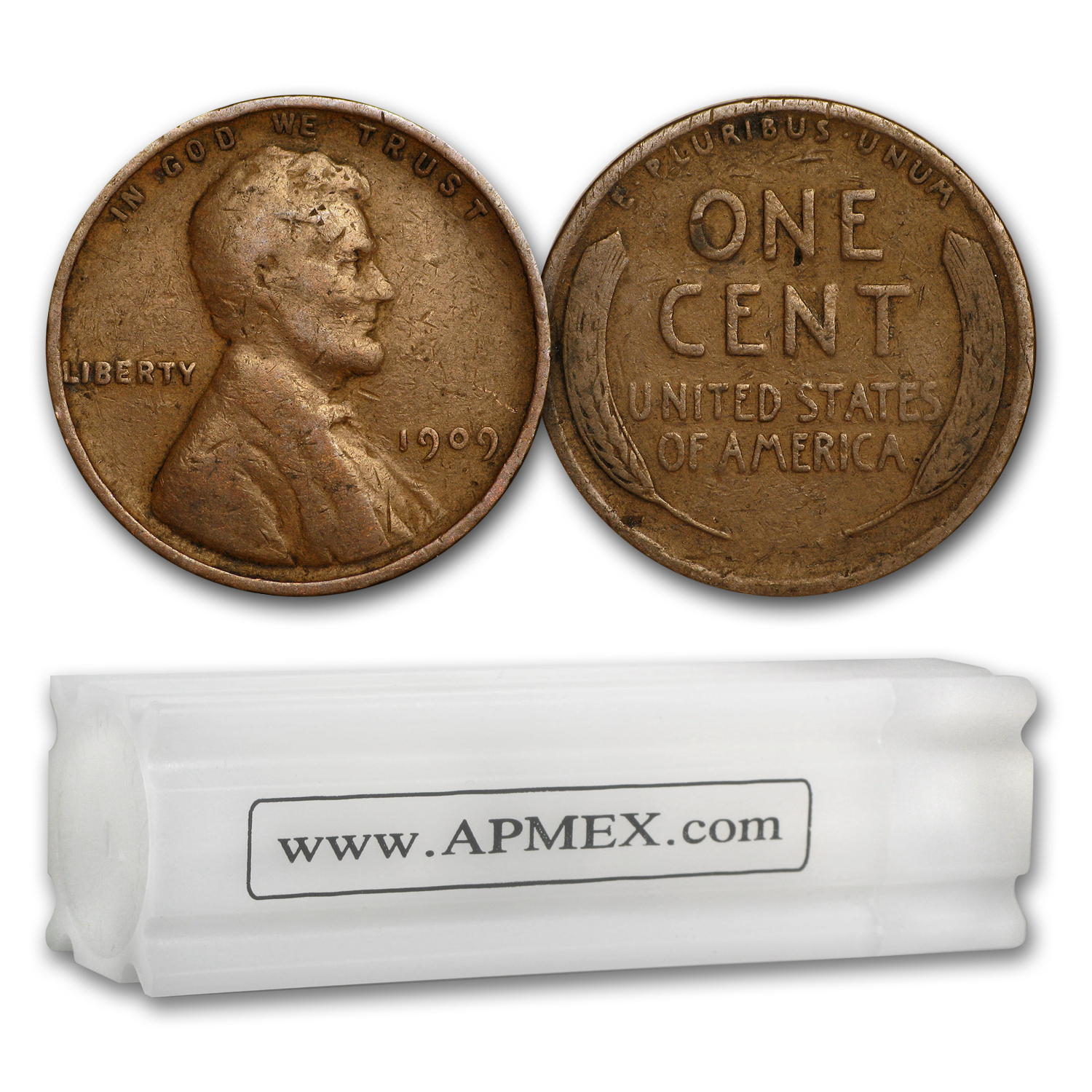 Buy 1909 Lincoln Cent 50-Coin Roll Avg Circ