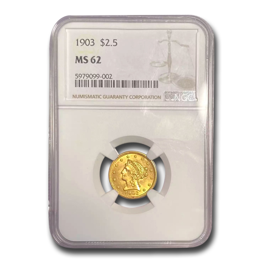 Buy 1903 $2.50 Liberty Gold Quarter Eagle MS-62 NGC
