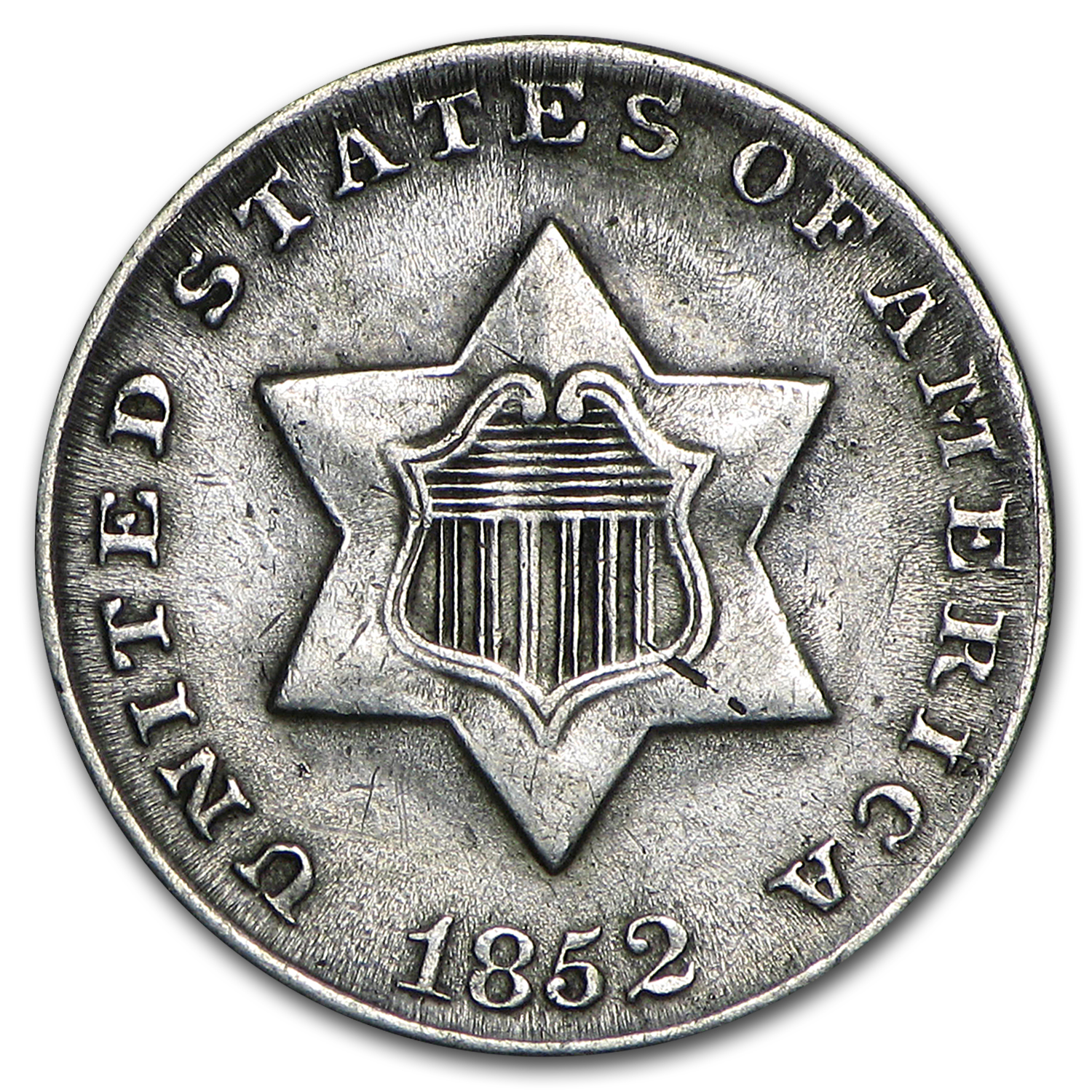 Buy 1852 Three Cent Silver XF