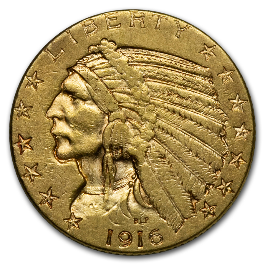 Buy 1916-S $5 Indian Gold Half Eagle XF