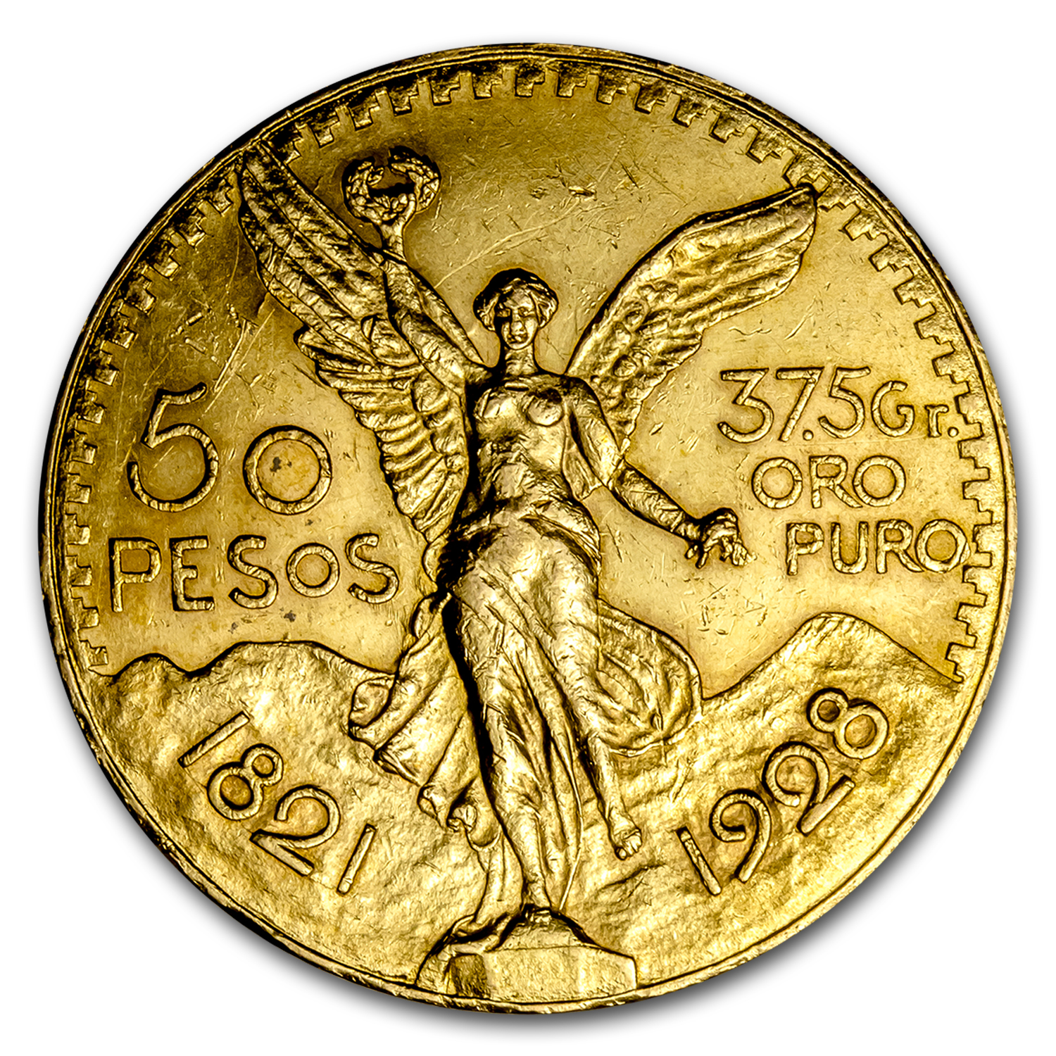 Buy 1928 Mexico Gold 50 Pesos AU
