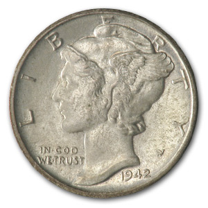 Buy 1942-S Mercury Dime AU