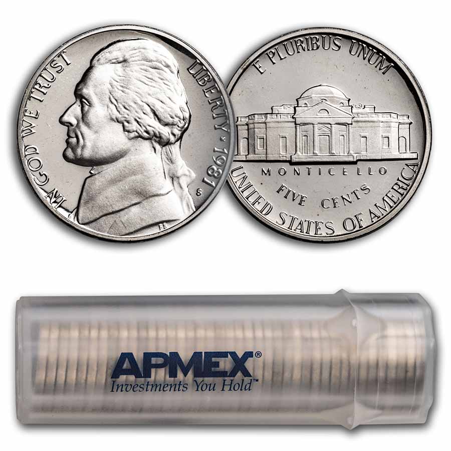 Buy 1981-S Jefferson Nickel Type-I 40-Coin Roll Proof
