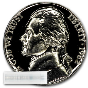 Buy 1962 Jefferson Nickel 40-Coin Roll Proof