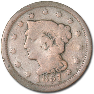 Buy 1851 Large Cent VG