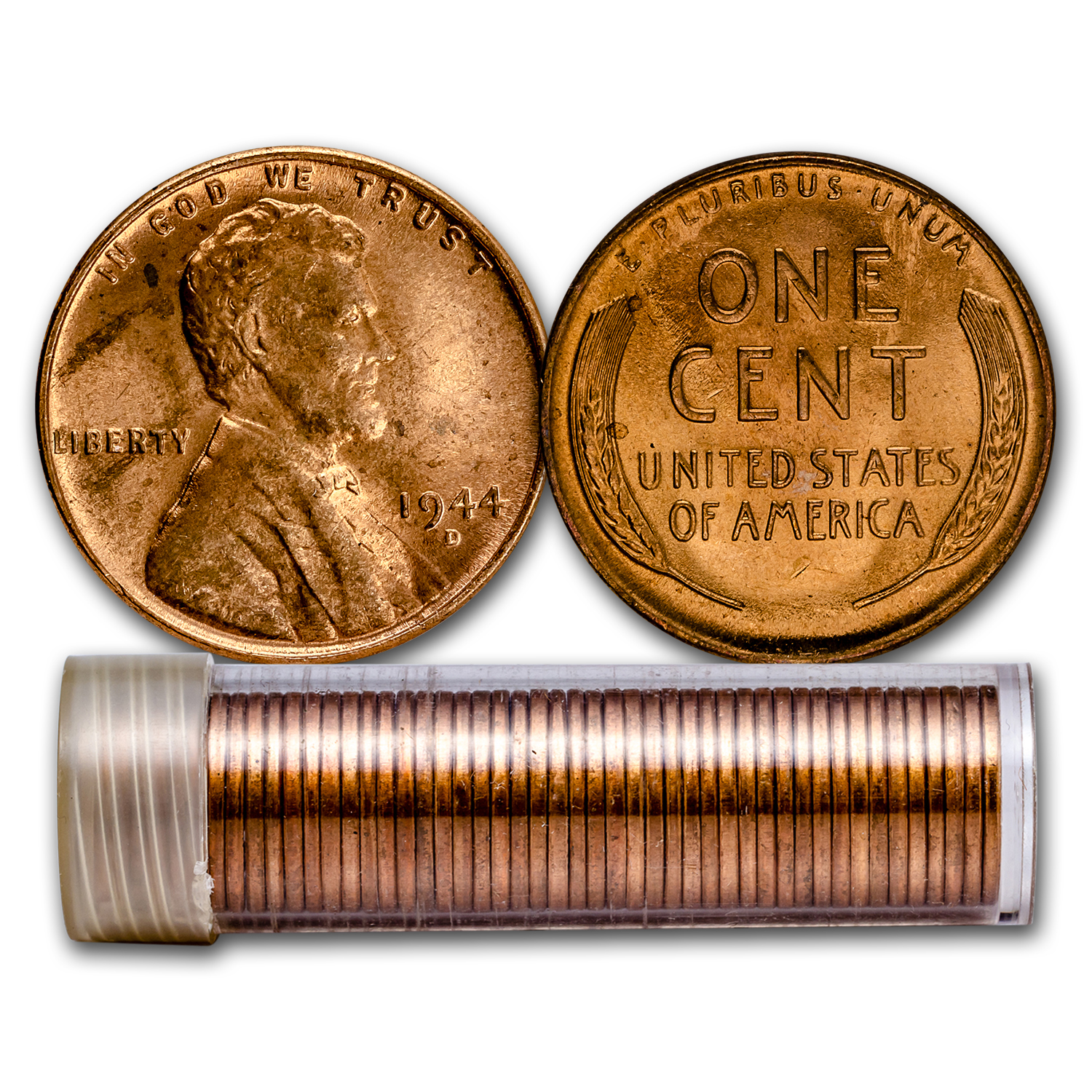 Buy 1944-D Lincoln Cent 50-Coin Roll BU