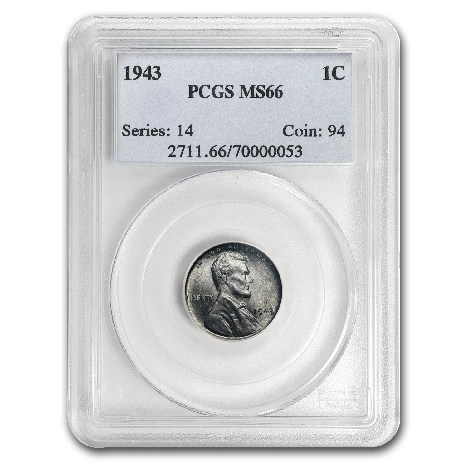 Buy 1943 Lincoln Cent MS-66 PCGS
