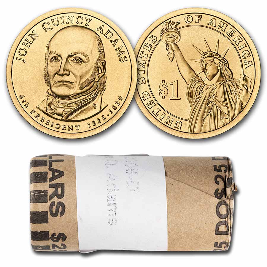 Buy 2008-D John Quincy Adams 25-Coin Presidential Dollar Roll