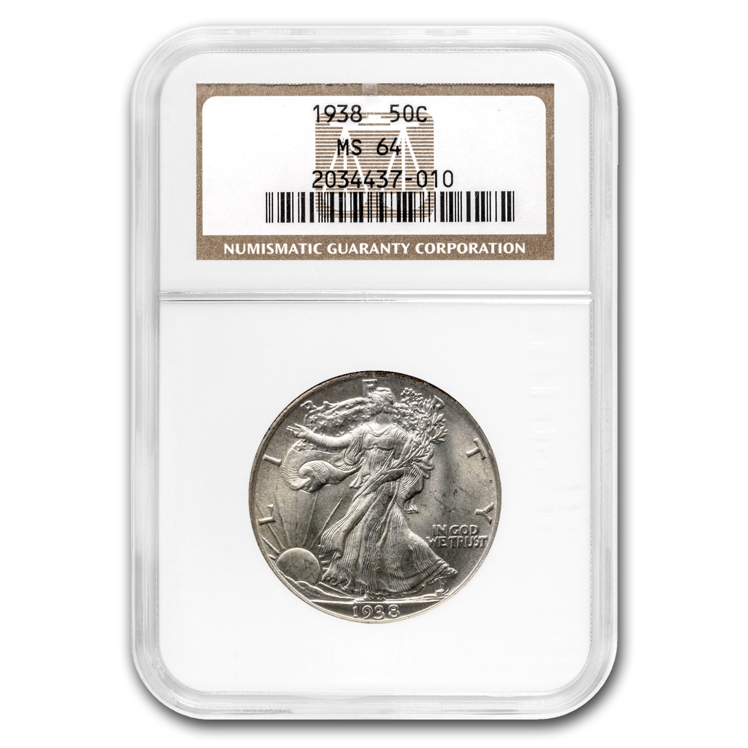 Buy 1938 Walking Liberty Half Dollar MS-64 NGC