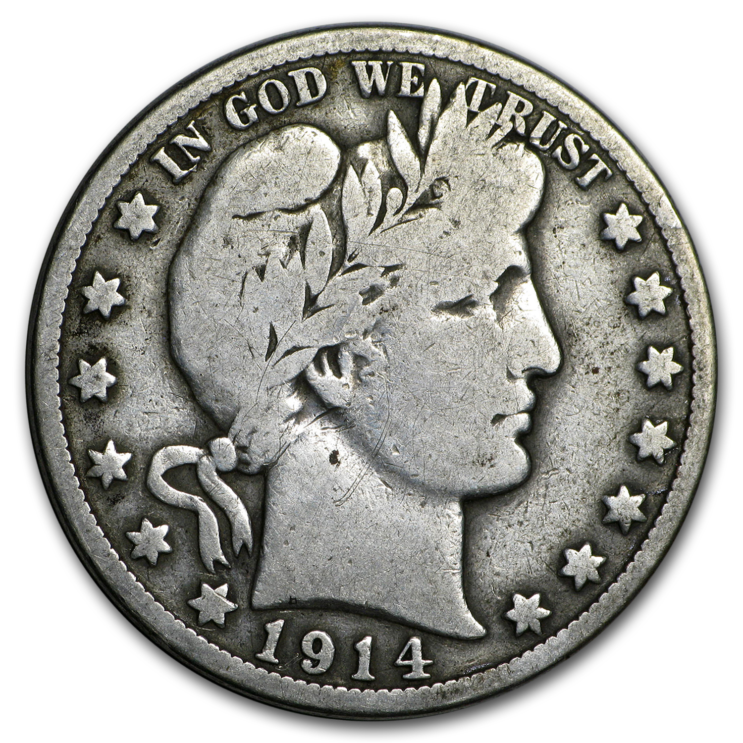 Buy 1914-S Barber Half Dollar VG