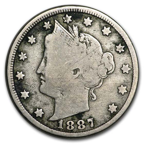 Buy 1887 Liberty Head V Nickel VG