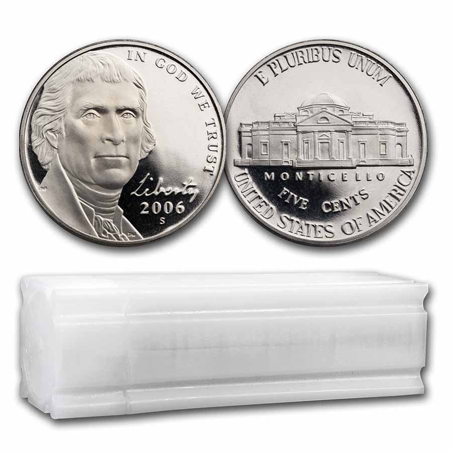 Buy 2006-S Jefferson Nickel 40-Coin Roll Proof