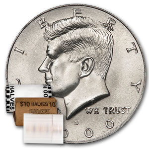 Buy 2000-D Kennedy Half Dollar 20-Coin Roll BU