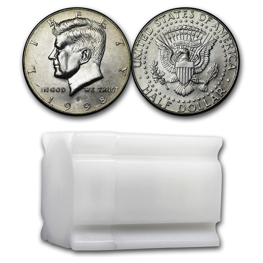 Buy 1998-P Kennedy Half Dollar 20-Coin Roll BU