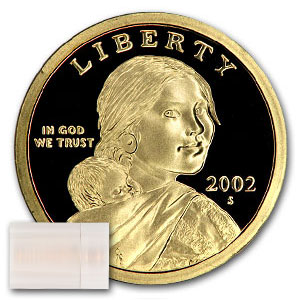 Buy 2002-S Sacagawea Dollar 20-Coin Roll Proof