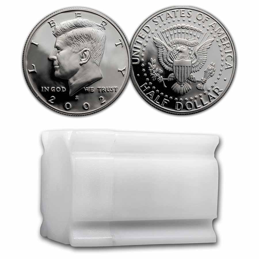 Buy 2002-S Silver Kennedy Half Dollar 20-Coin Roll Proof