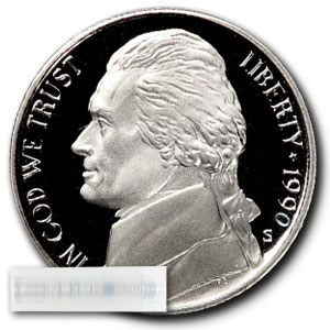 Buy 1990-S Jefferson Nickel 40-Coin Roll Proof
