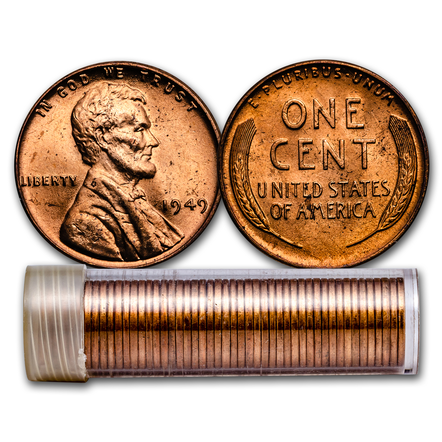 Buy 1949 Lincoln Cent 50-Coin Roll BU