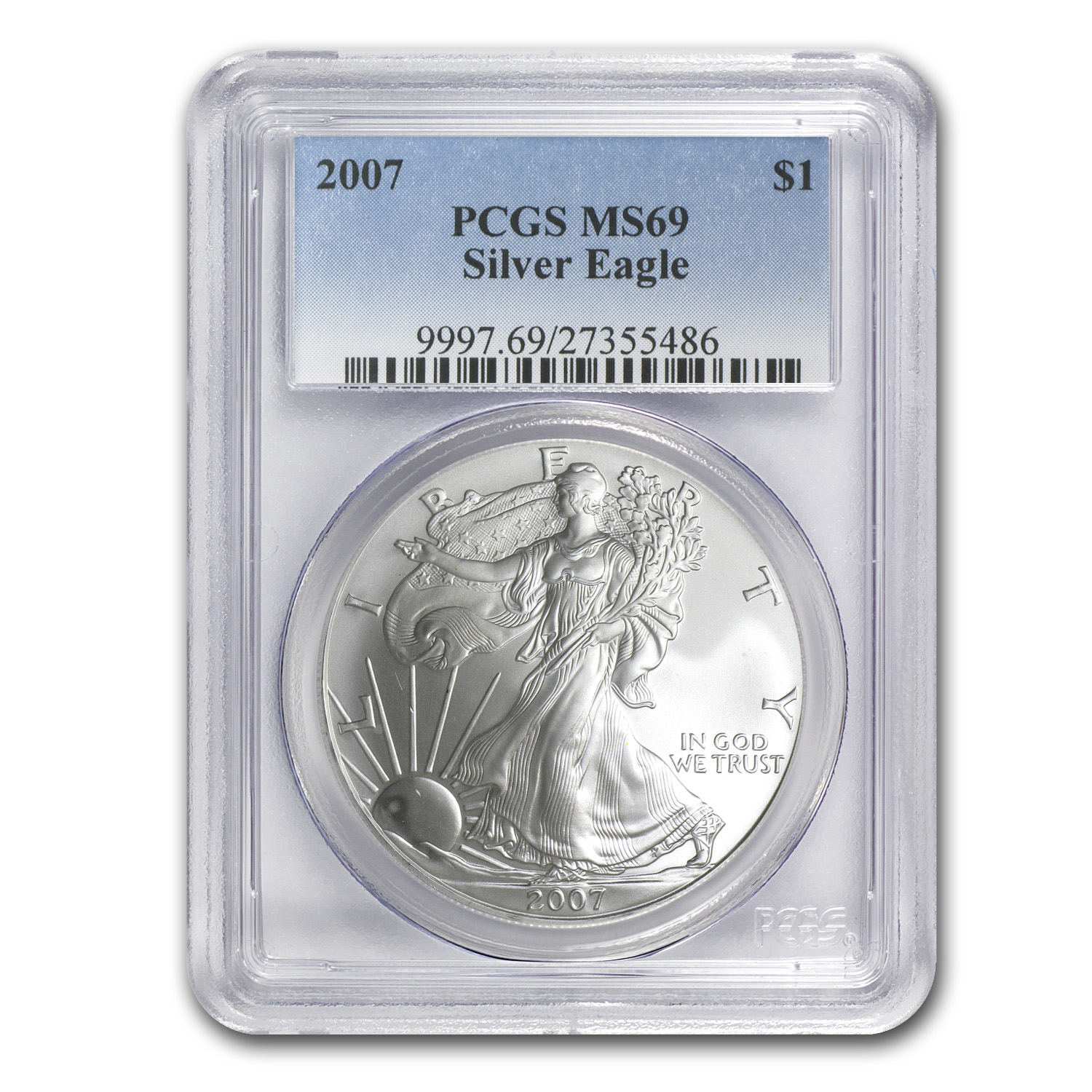 Buy 2007 American Silver Eagle MS-69 PCGS