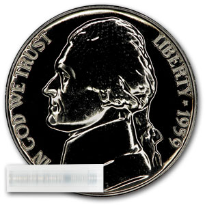 Buy 1959 Jefferson Nickel 40-Coin Roll Proof
